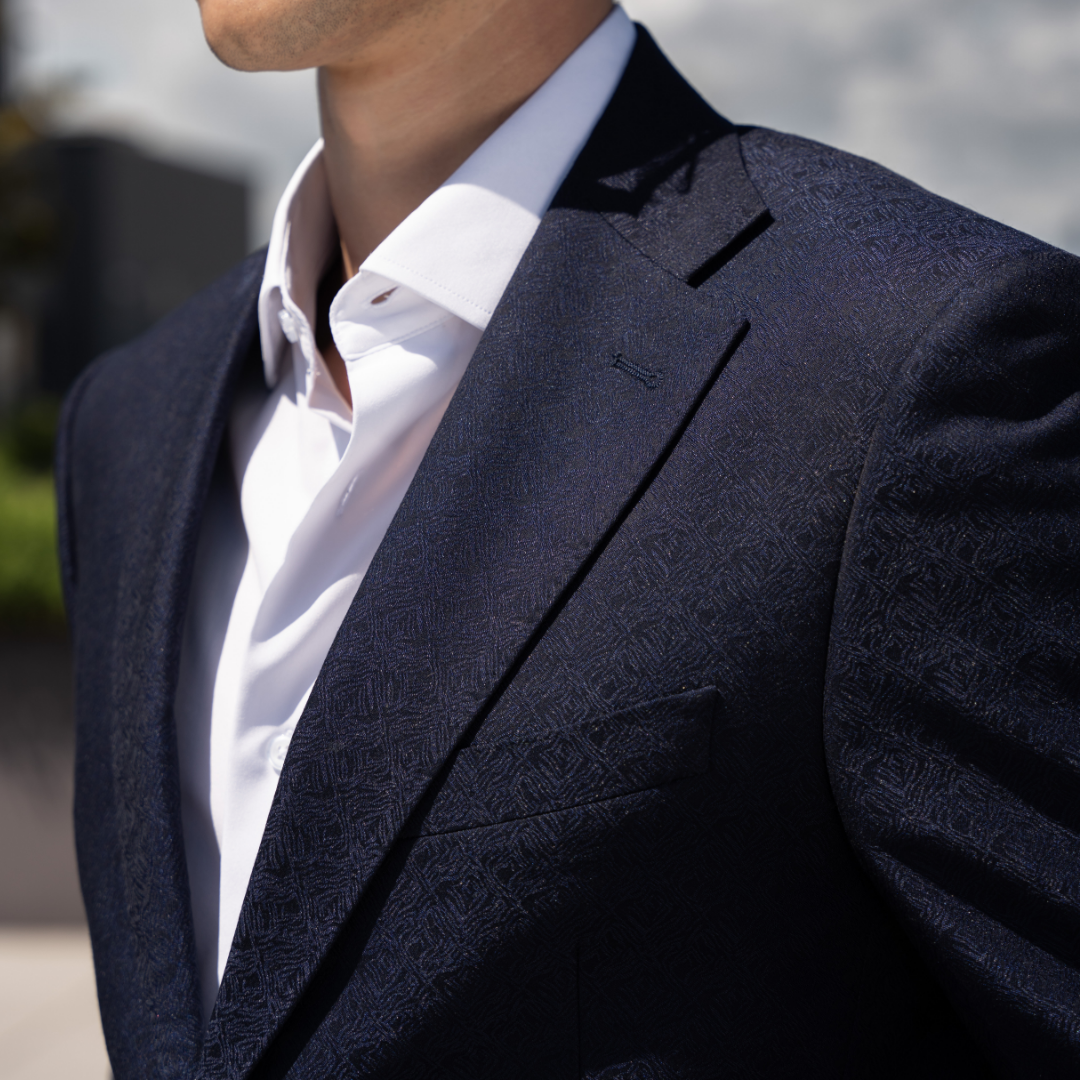 Navy bespoke suit